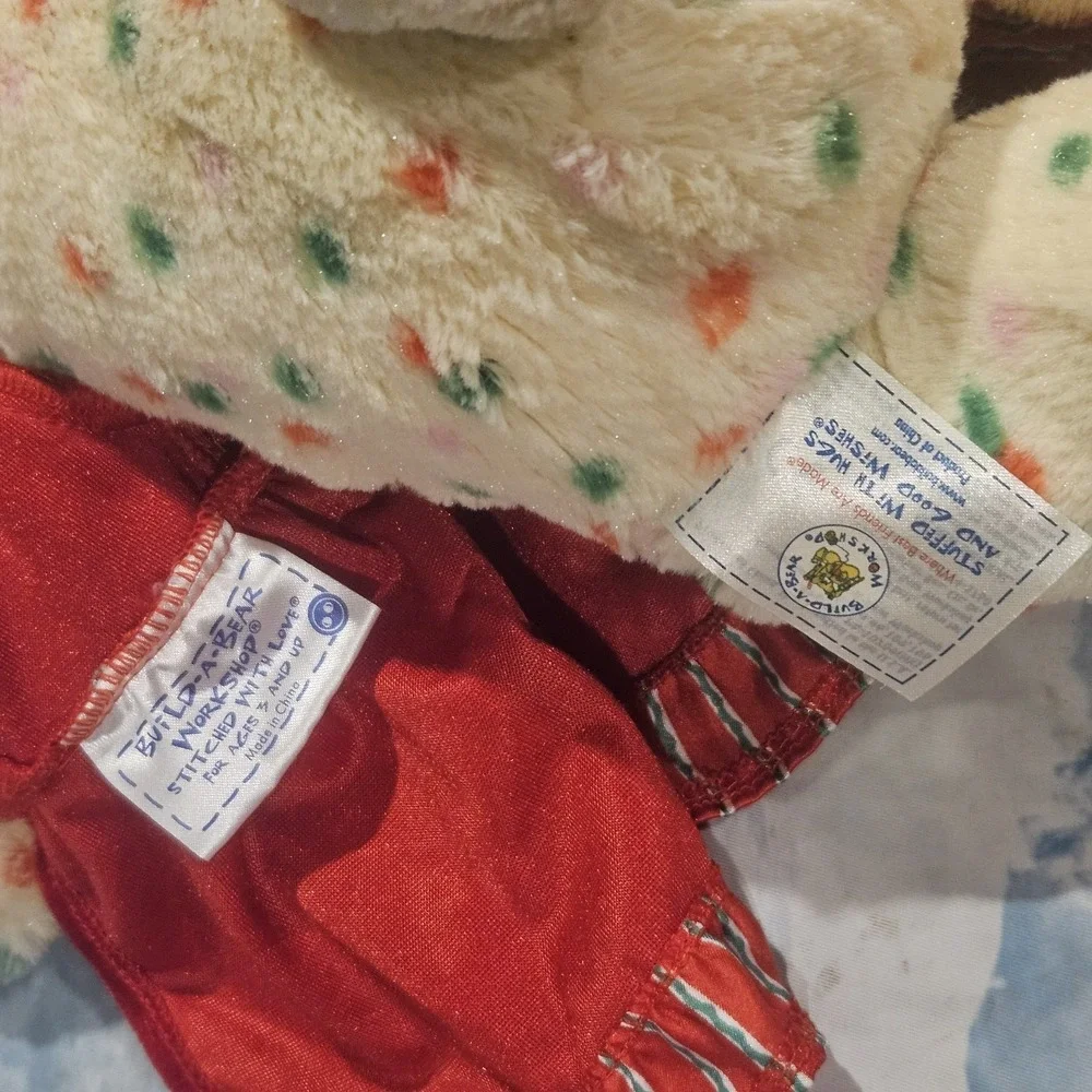 Build A‎ Bear 2012 Sugar Cookie Christmas Bear Plush Dress Cookie Wristie Purse